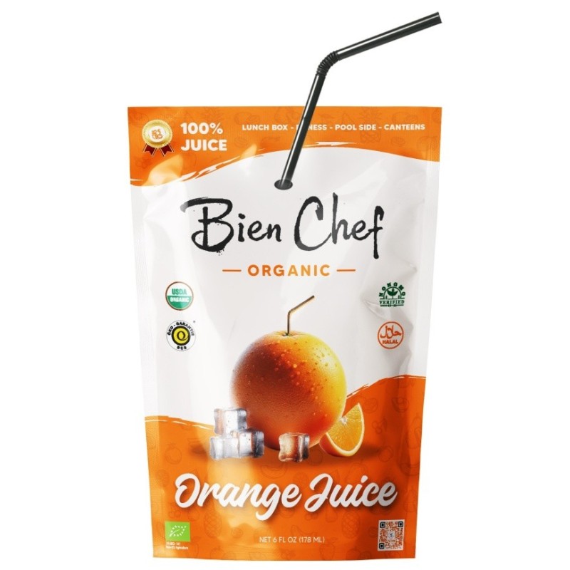 BIEN CHEF ORGANIC ORANGE JUICE 12/178ML