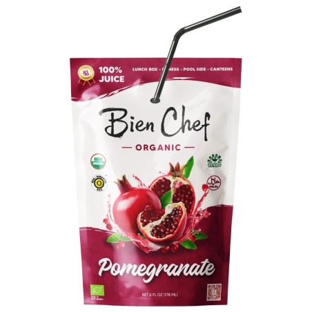 BIEN CHEF ORGANIC POMEGRANATE 100% JUICE 12/178ML